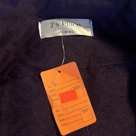 African Print Purple Jacket with Button Detail - Picture 5 of 5